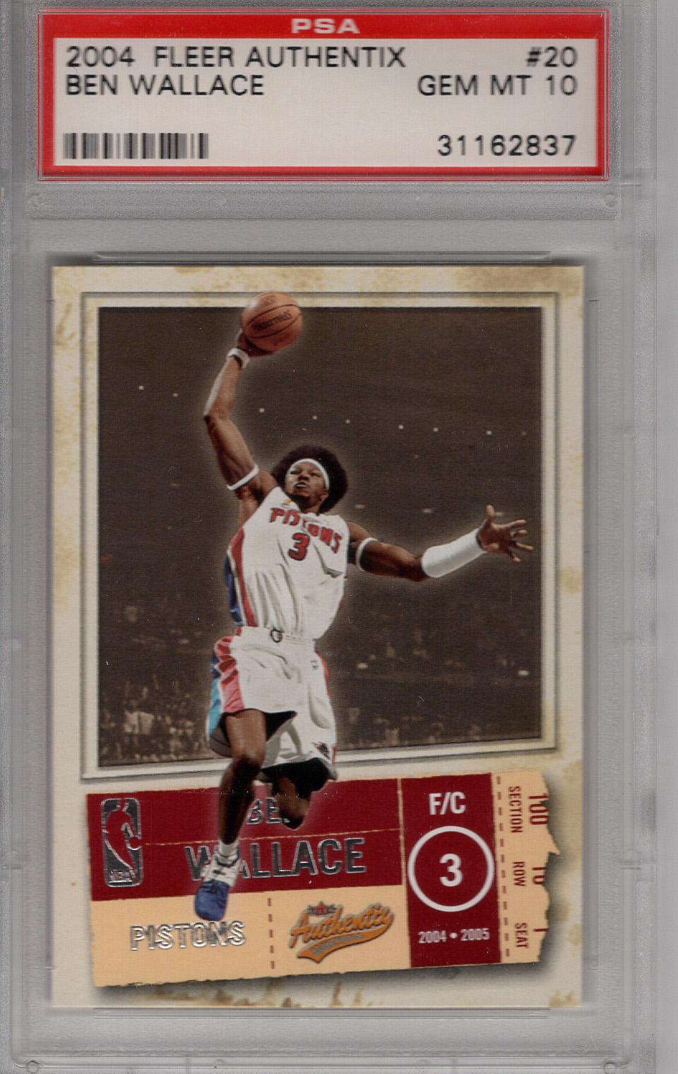 2004-05 Authentix Ben Wallace PSA 10