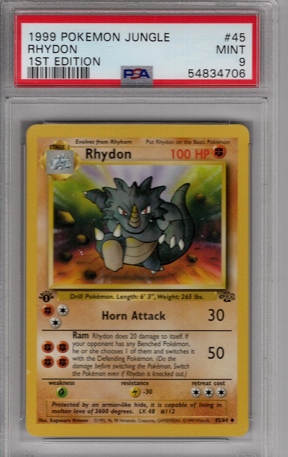 1999 Jungle 1st Edition Rhydon PSA 9