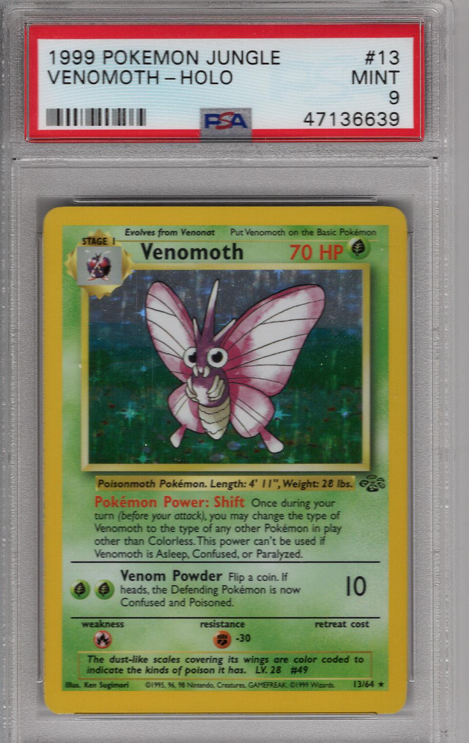 1999 Jungle Holo Venomoth PSA 9