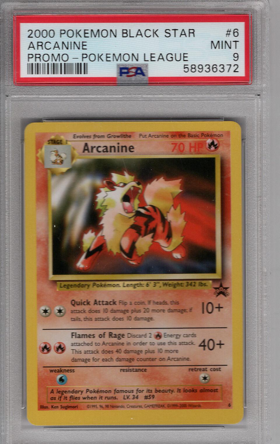 2000 Black Star Promo Arcanine PSA 9