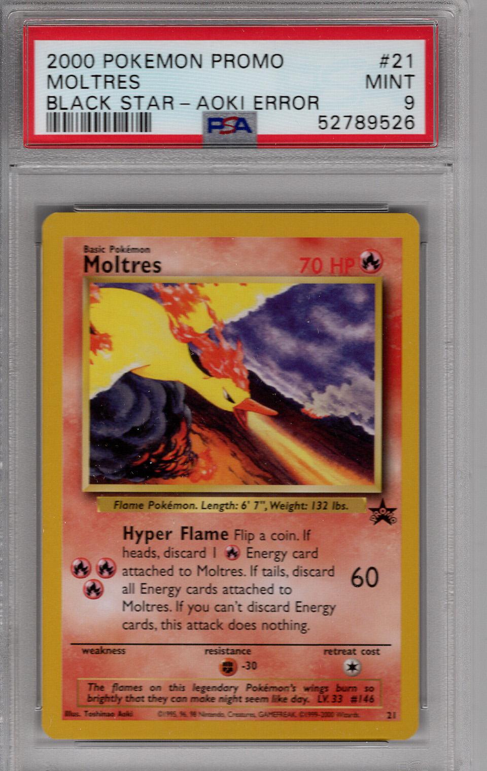 2000 Black Star Promo Moltres PSA 9