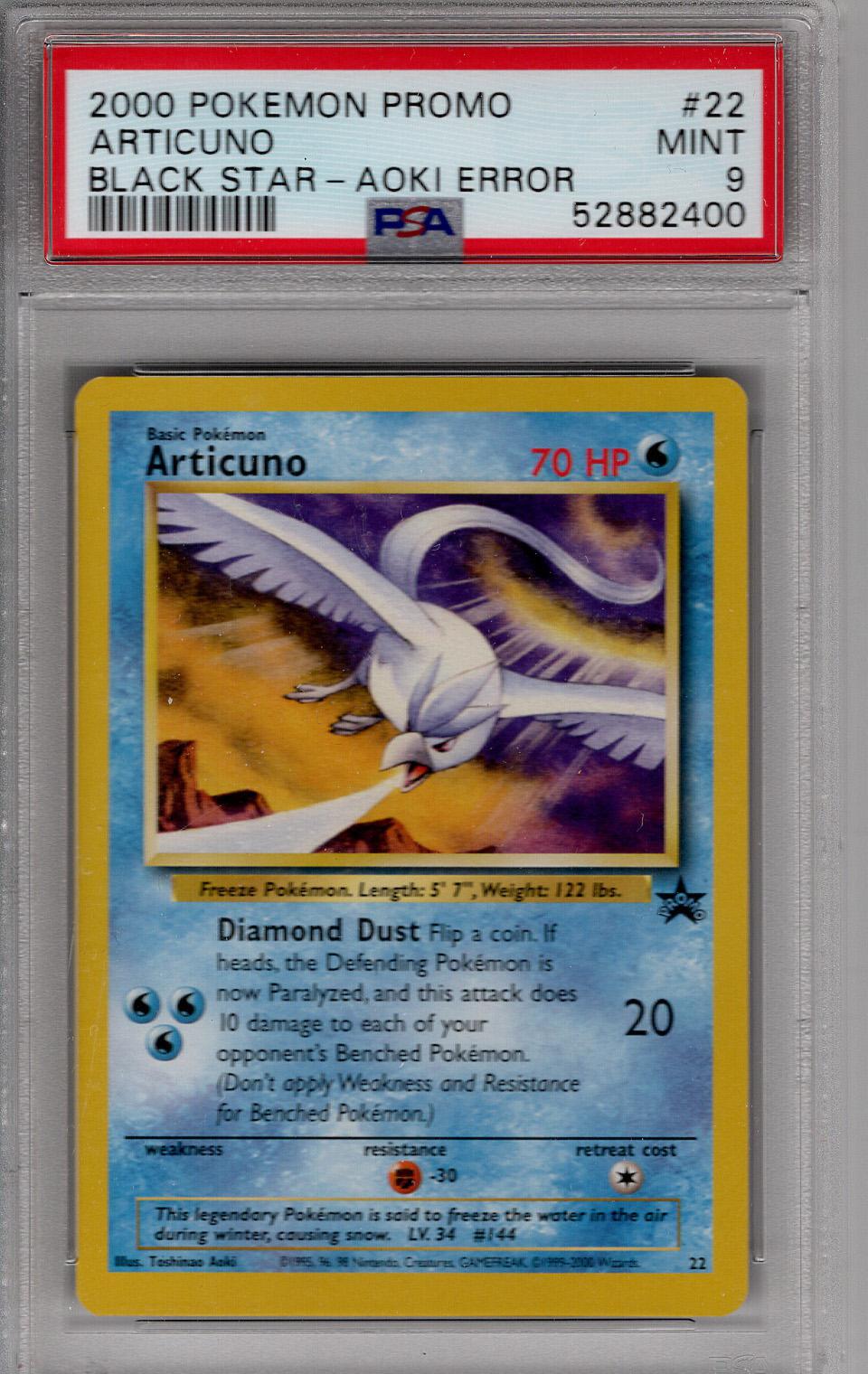 2000 Black Star Promo Articuno PSA 9