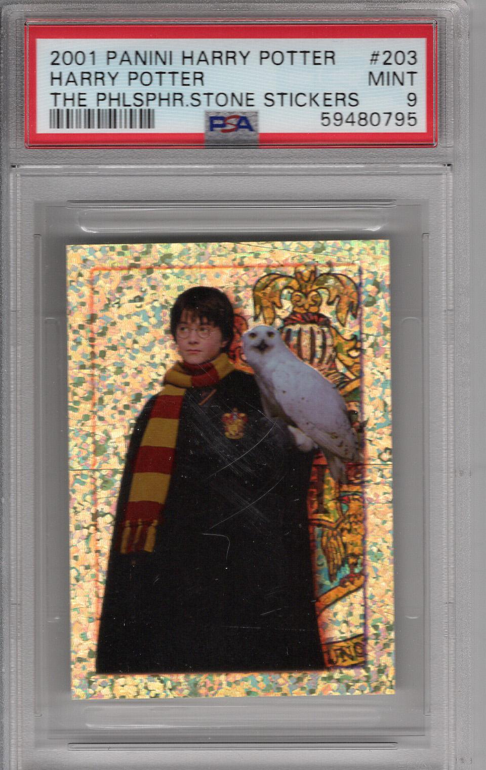 2001 Panini Harry Potter The Philosopher's Stone Stickers Harry Potter PSA 9