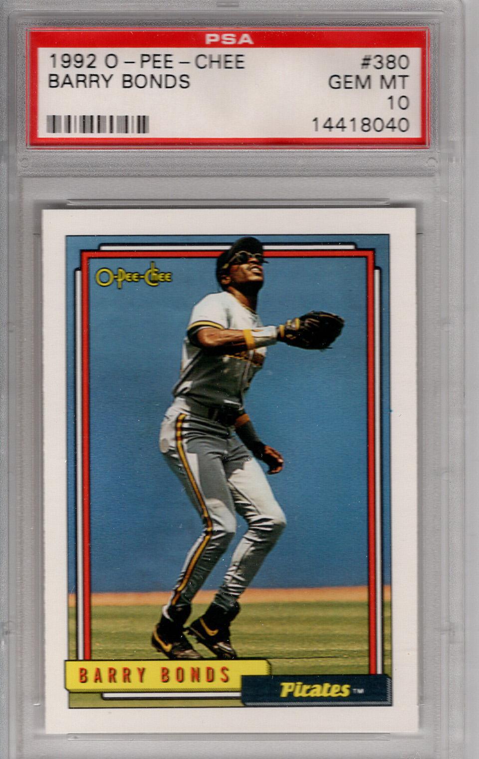 1992 O-Pee-Chee Barry Bonds PSA 10