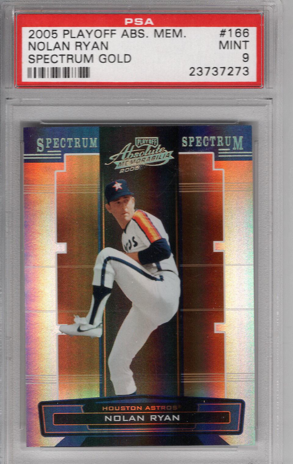 2005 Absolute Memorabilia Spectrum Gold Nolan Ryan PSA 9