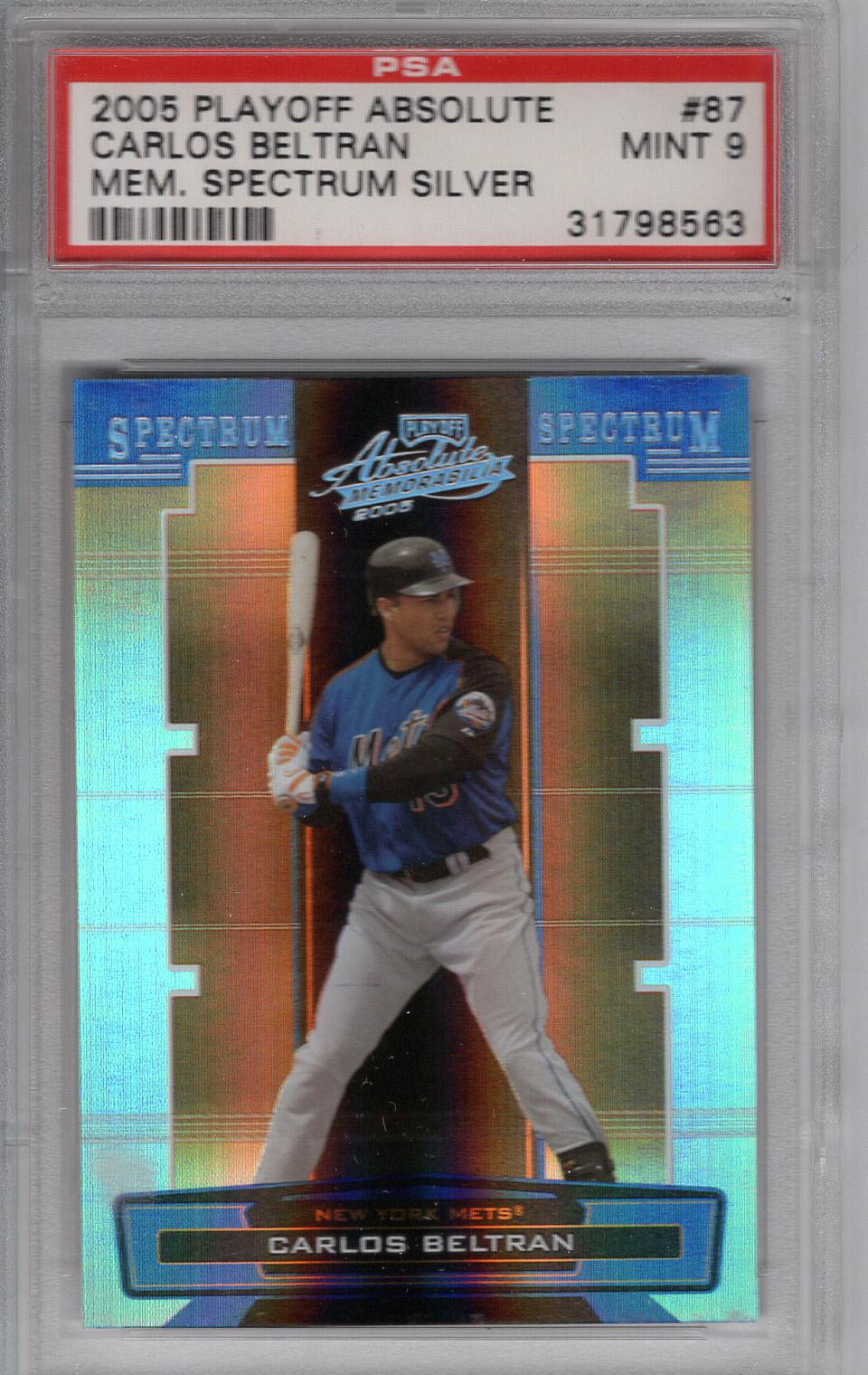 2005 Absolute Memorabilia Spectrum Silver Carlos Beltran PSA 9