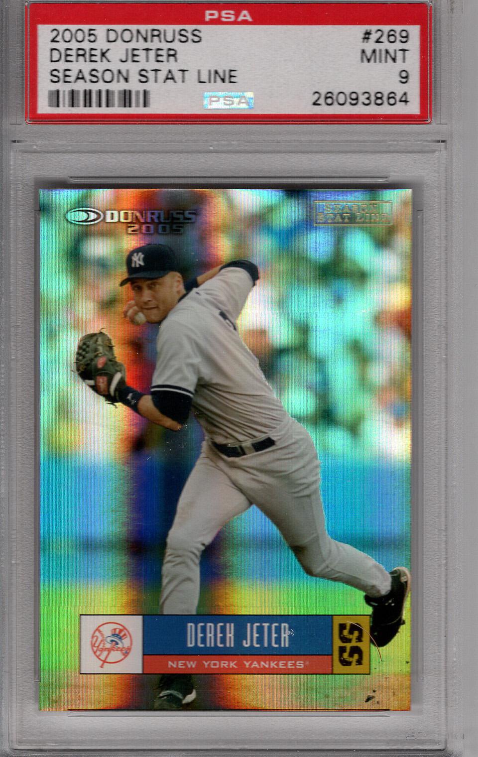 2005 Donruss Season Stat Line Derek Jeter PSA 9