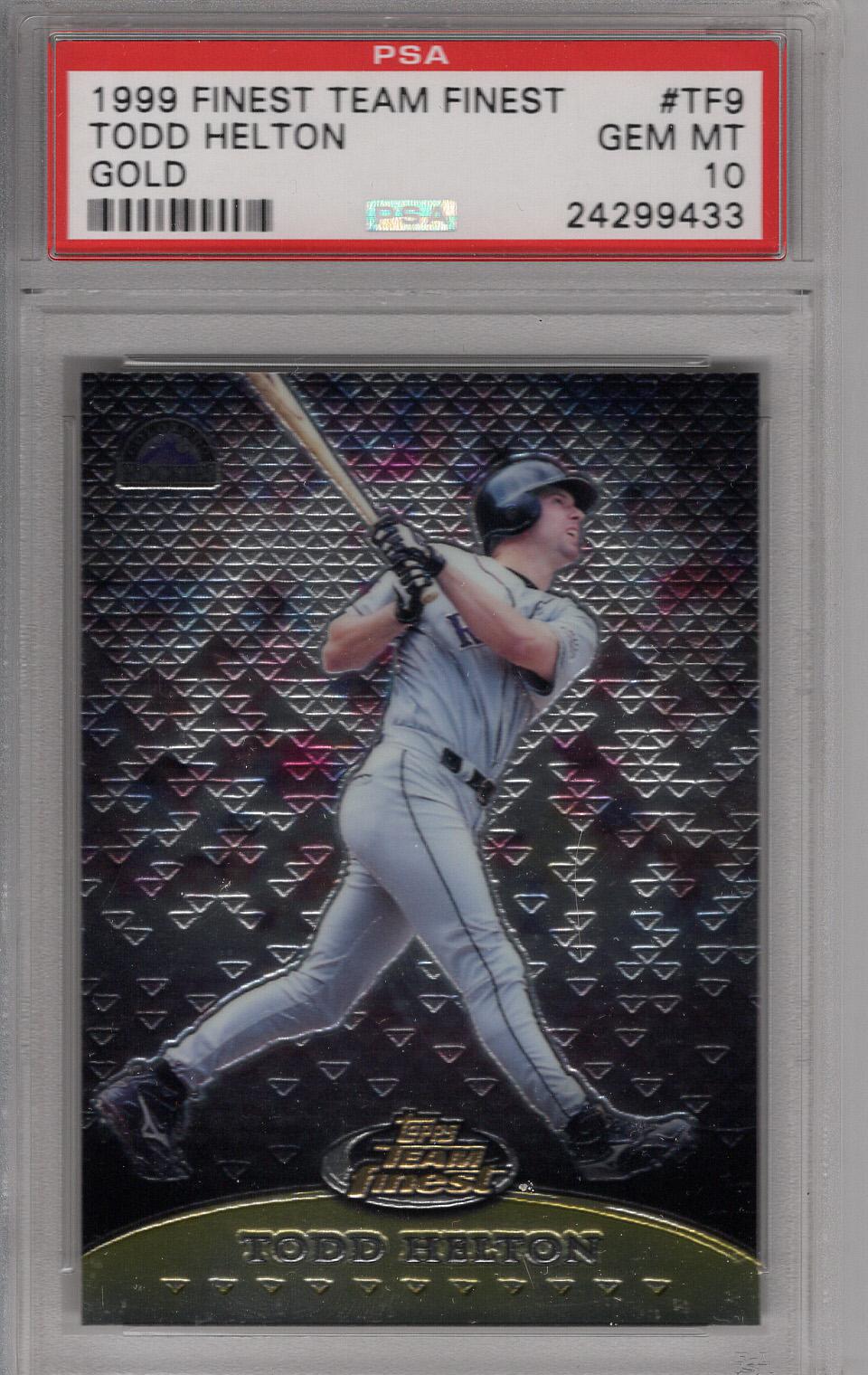 1999 Finest Team Finest Gold Todd Helton PSA 10