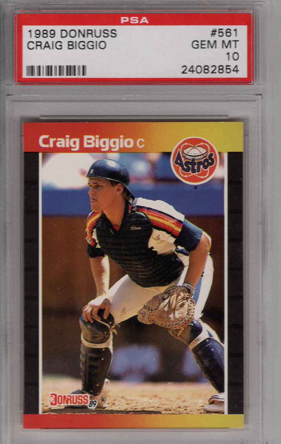 1989 Donruss RC Craig Biggio PSA 10