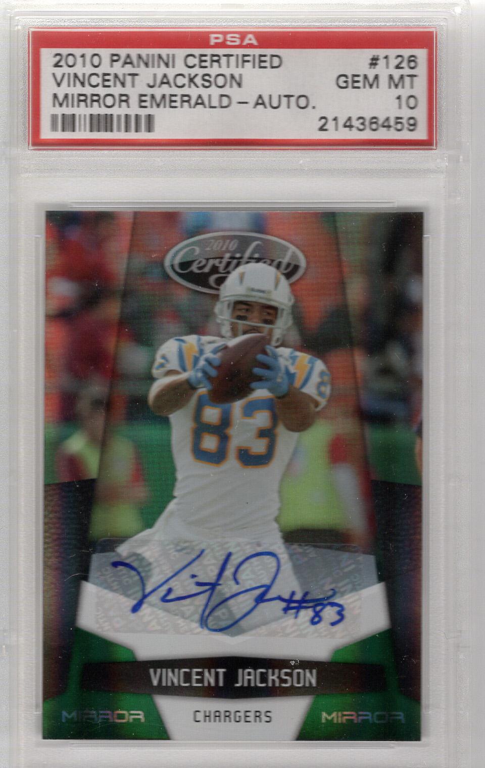 2010 Certified Mirror Emerald Auto Vincent Jackson