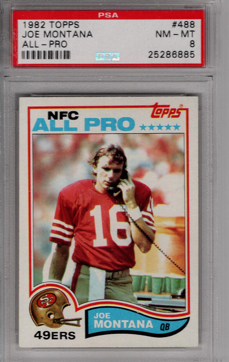 1982 Topps All-Pro Joe Montana PSA 8