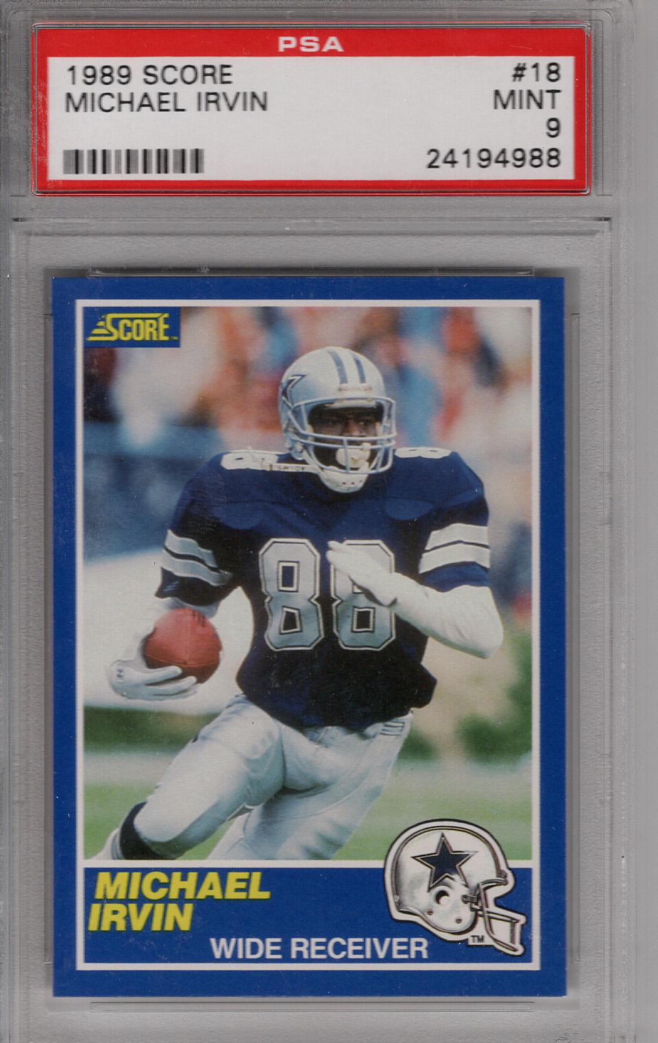 1989 Score RC Michael Irvin PSA 9