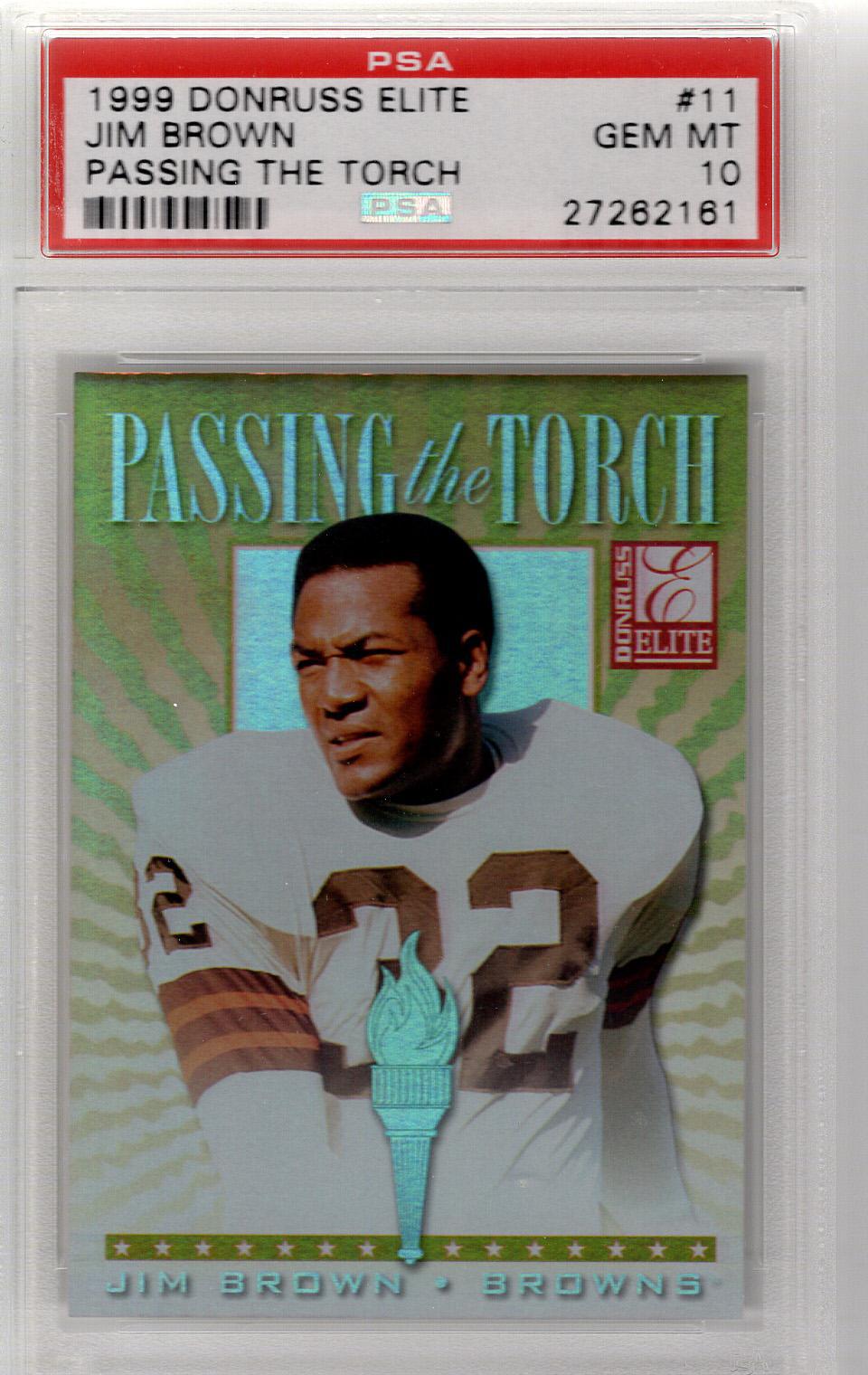 1999 Elite Passing the Torch Jim Brown PSA 10