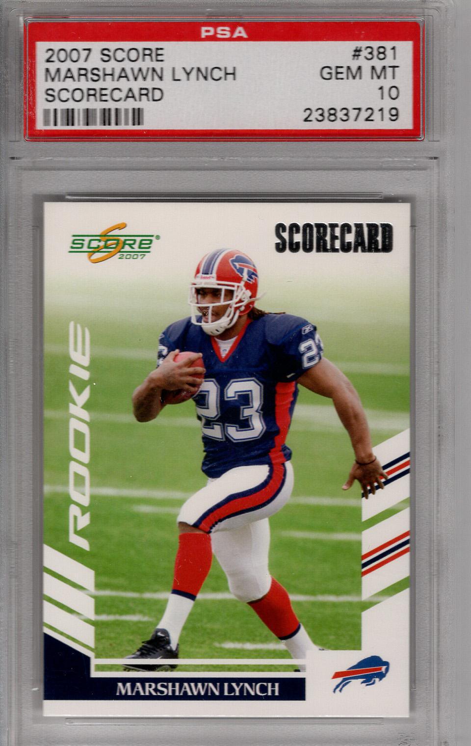 2007 Score Scorecard Marshawn Lynch PSA 10