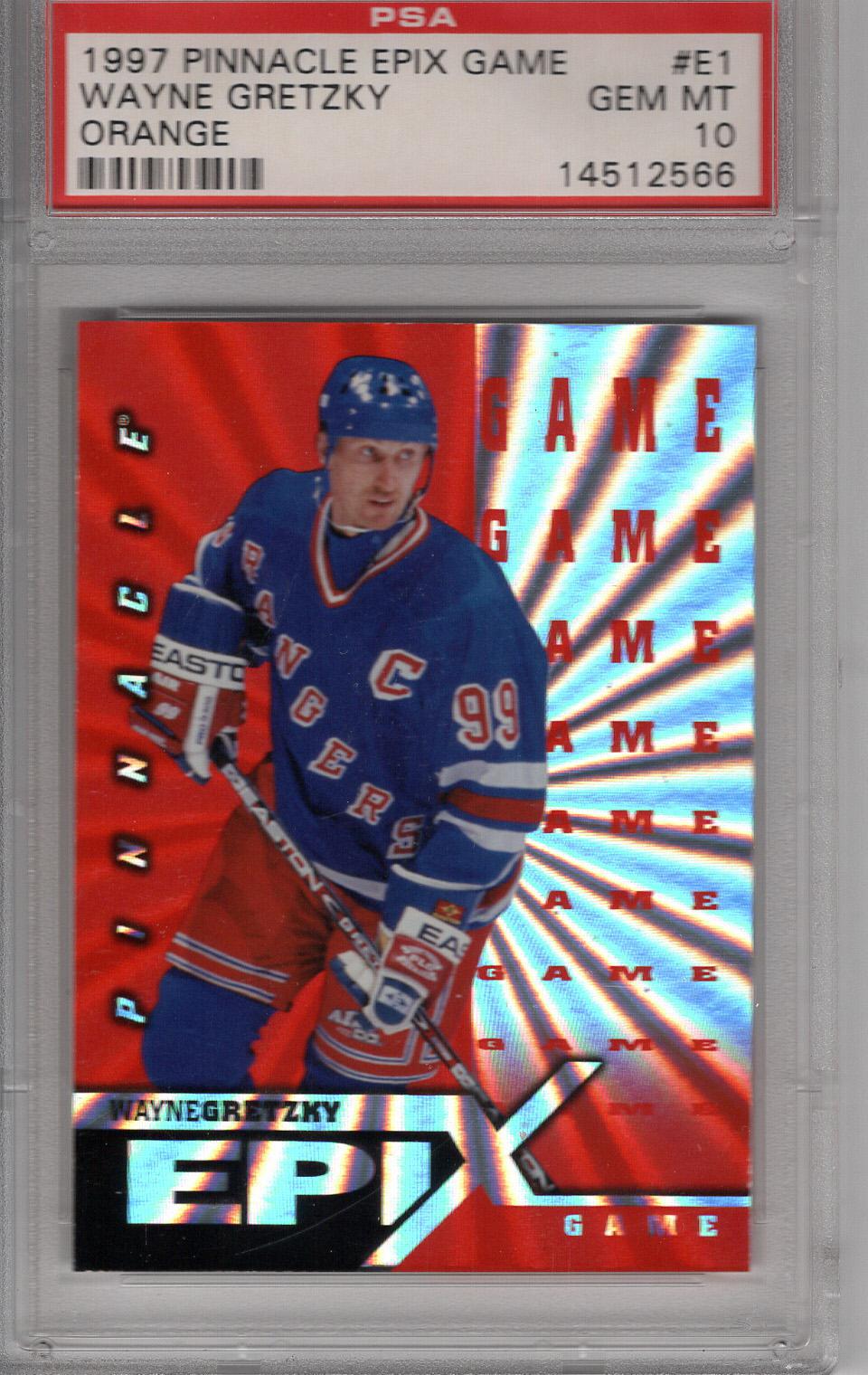 1997-98 Pinnace Epic Game Orange Wayne Gretzky PSA 10