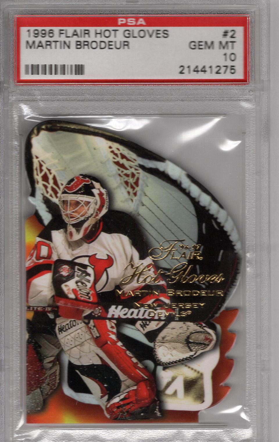 1996-97 Flair Hot Gloves Martin Brodeur PSA 10