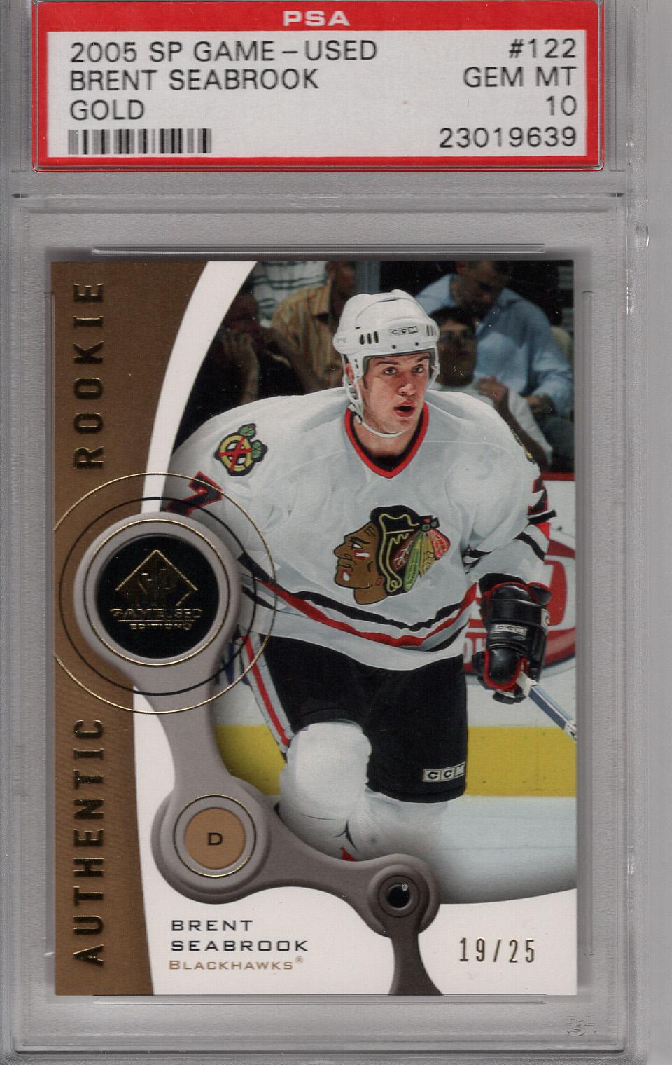 2005-06 SP Game Used Gold Brent Seabrook PSA 10