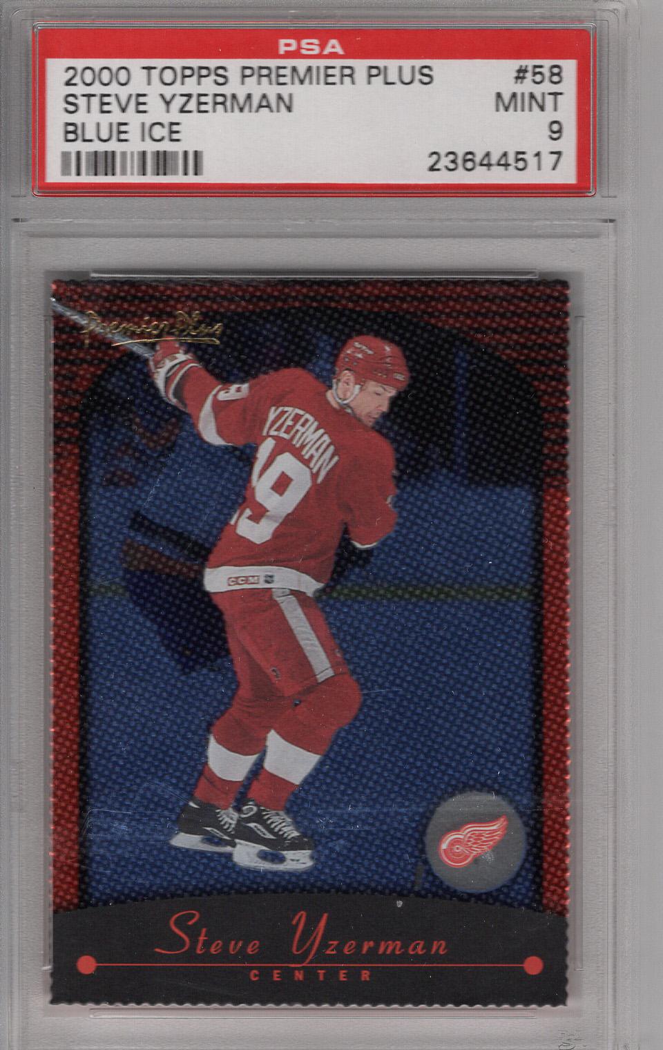 2000-01 Premier Plus Blue Ice Steve Yzerman PSA 9