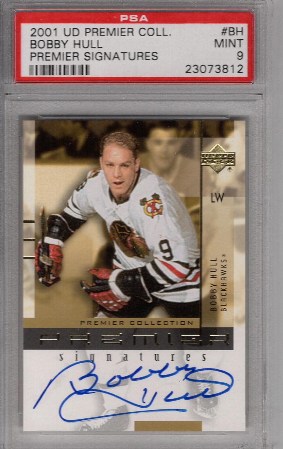 2001-02 Premier Collection Premier Signatures Auto Bobby Hull PSA 9