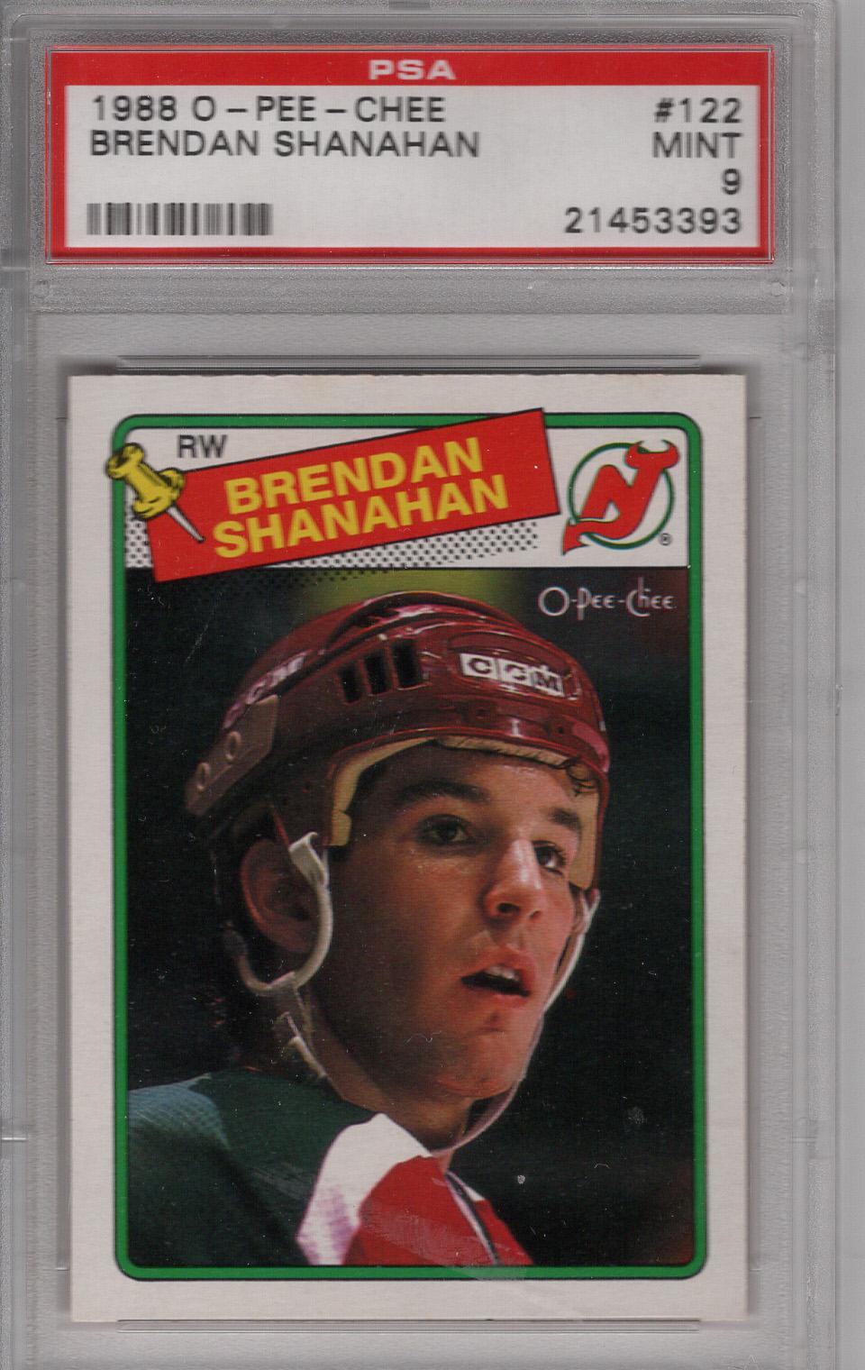 1988-89 O-Pee-Chee RC Brendan Shanahan PSA 9