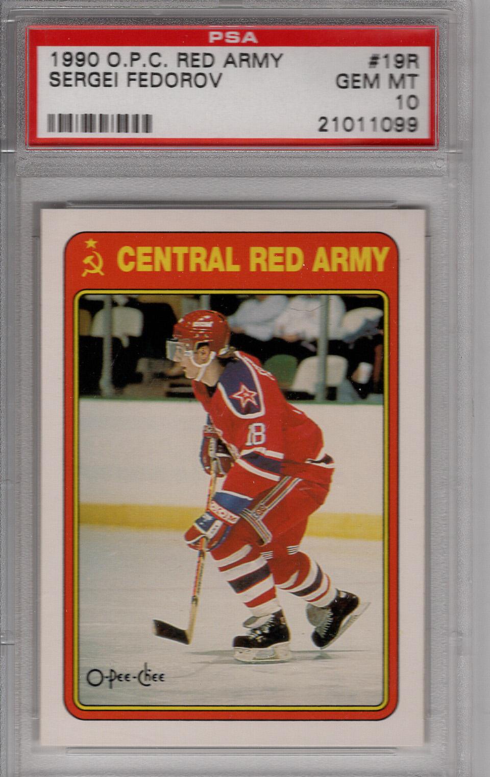 1990-91 O-Pee-Chee Red Army Sergei Fedorov PSA 10