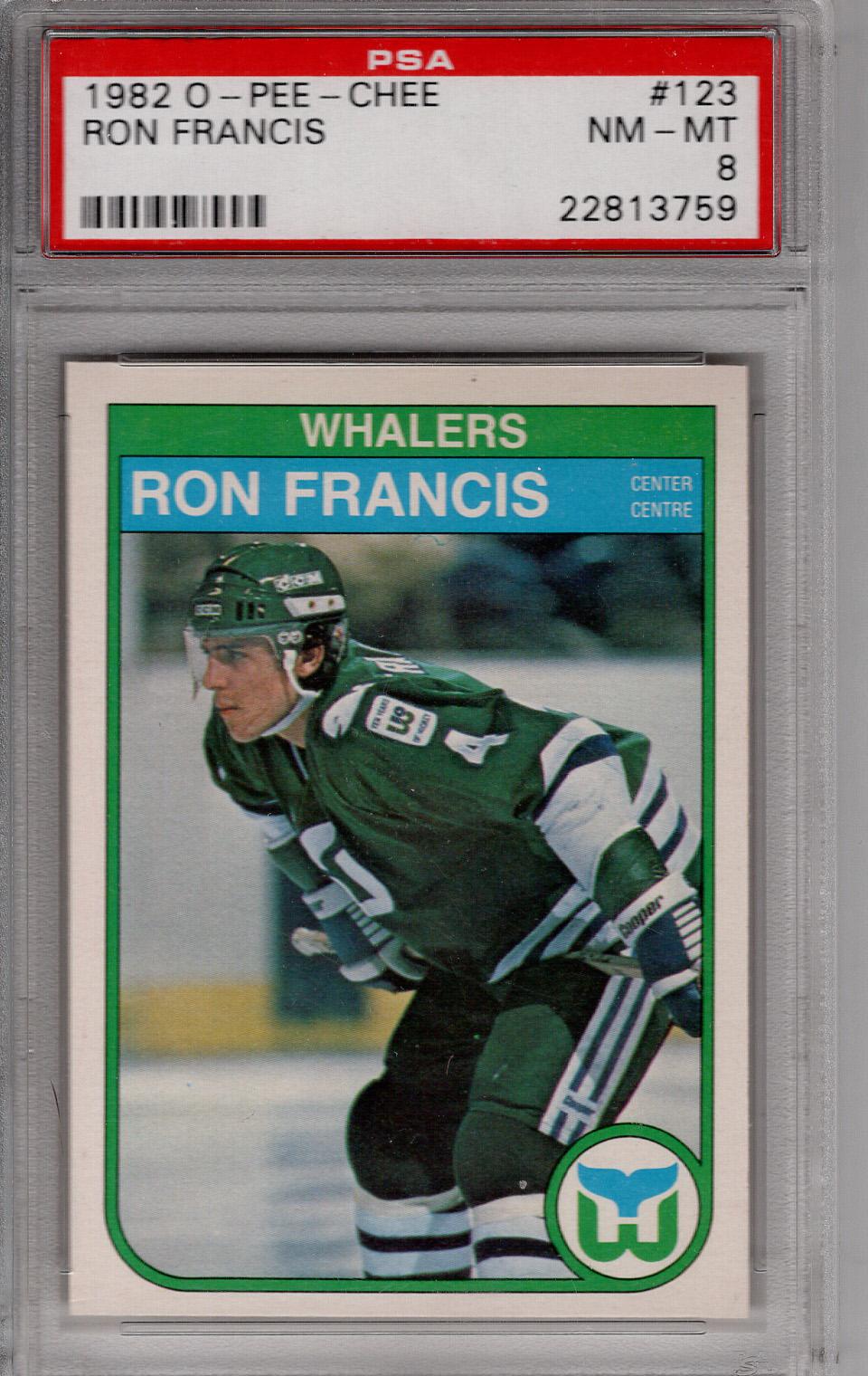 1982-83 O-Pee-Chee RC Ron Francis PSA 8