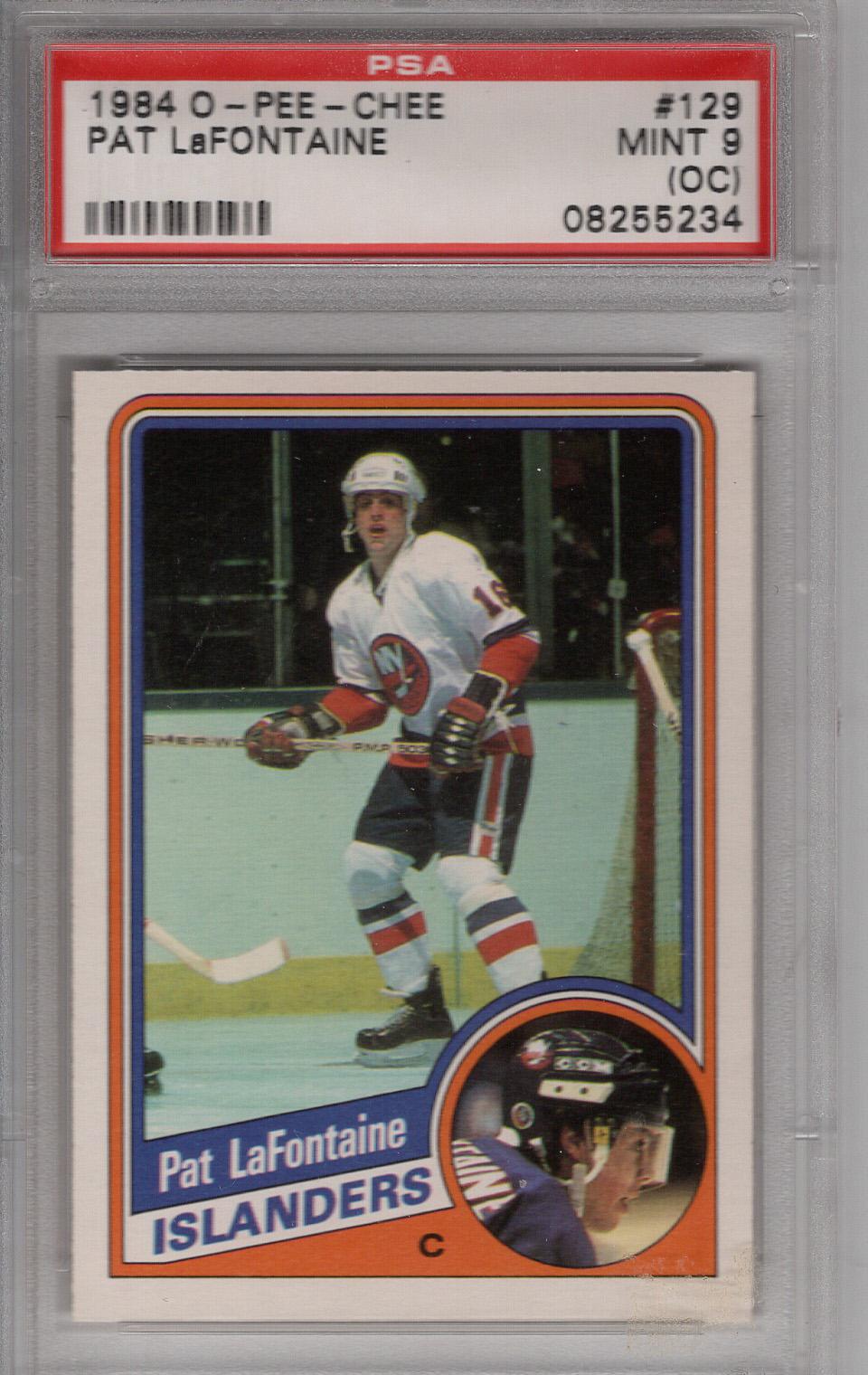 1984-85 O-Pee-Chee RC Pat LaFontaine PSA 9 (OC)