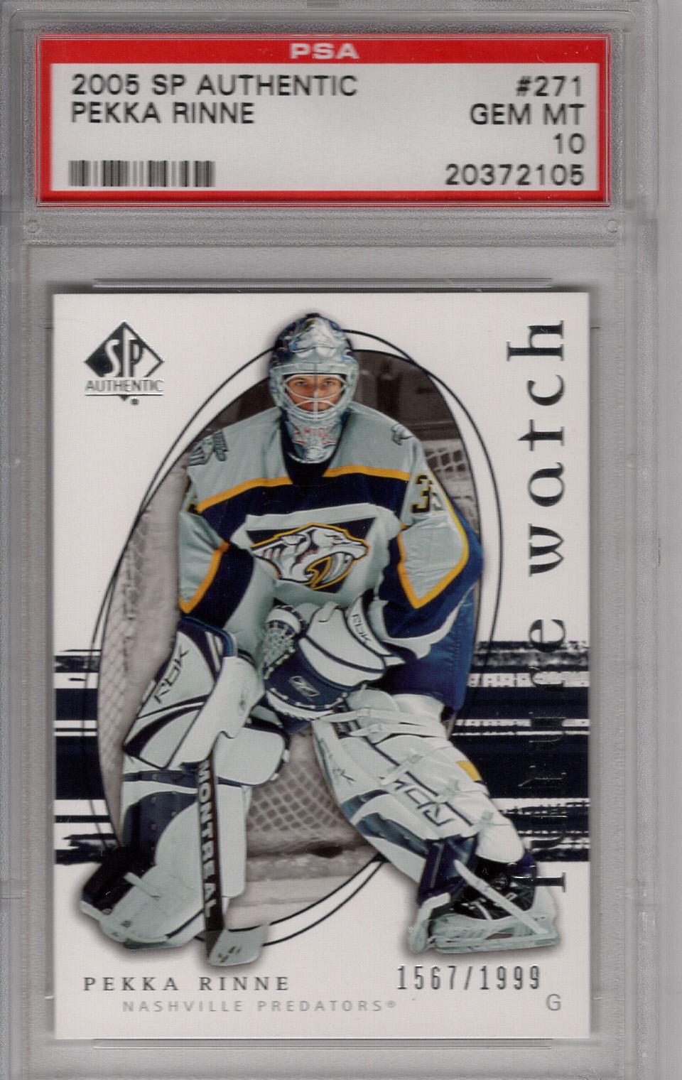 2005-06 SP Authentic Pekka Rinne PSA 10