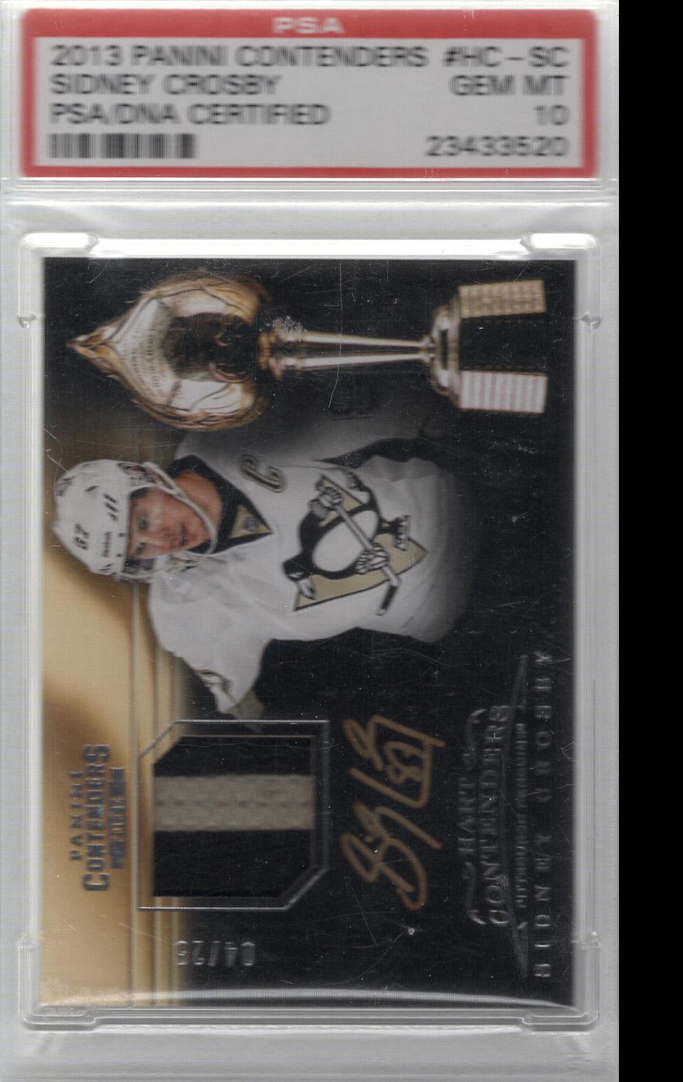 2013-14 Contenders Hart Contenders Patch Auto Sidney Crosby PSA 10