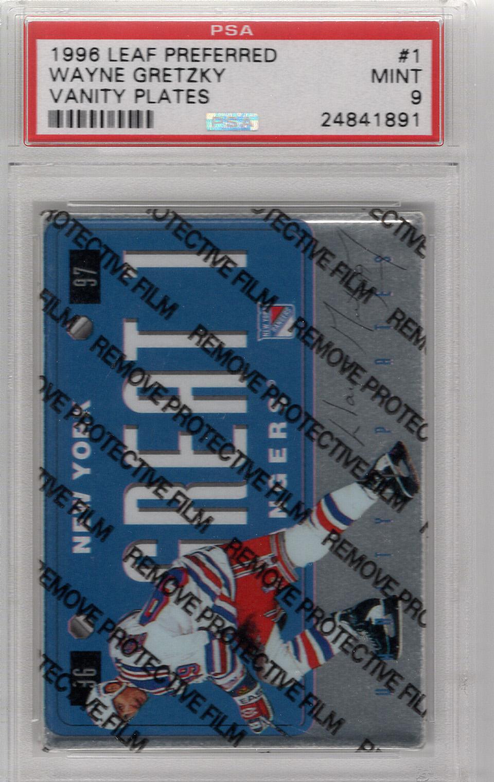 1996-97 Preferred Vanity Plates Wayne Gretzky PSA 9