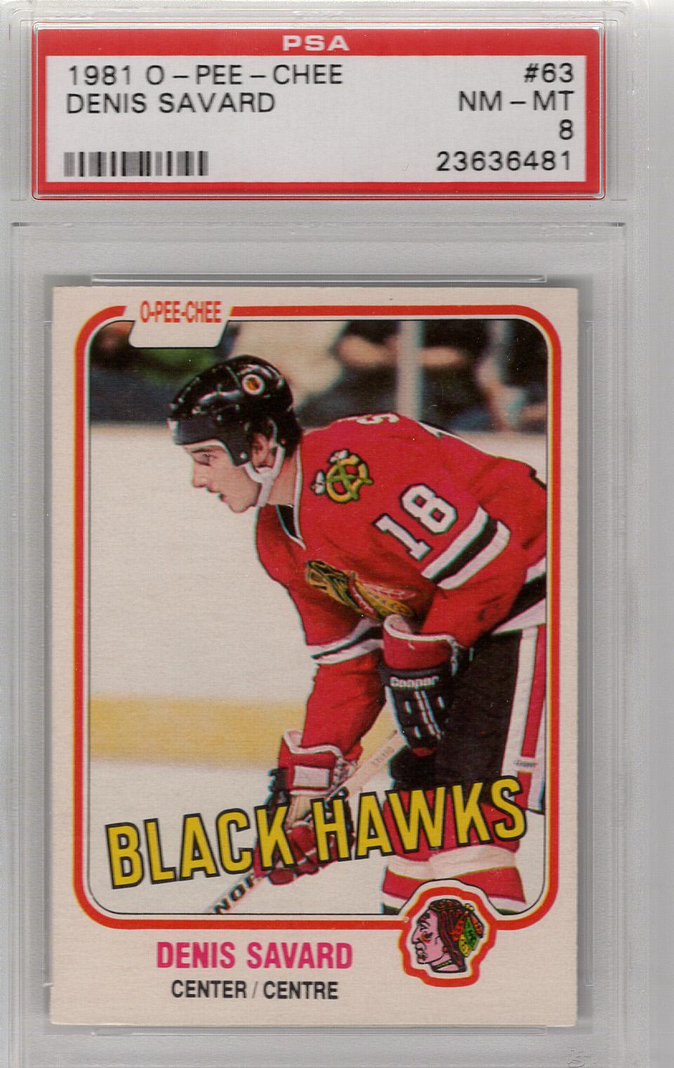 1981-82 O-Pee-Chee Denis Savard PSA 8