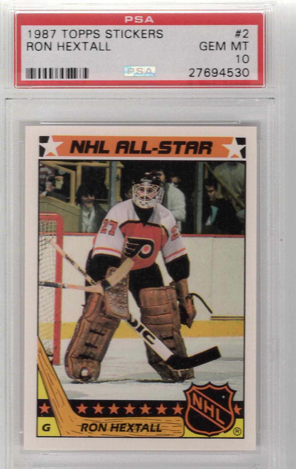 1987-88 Topps Stickers RC Ron Hextall PSA 10