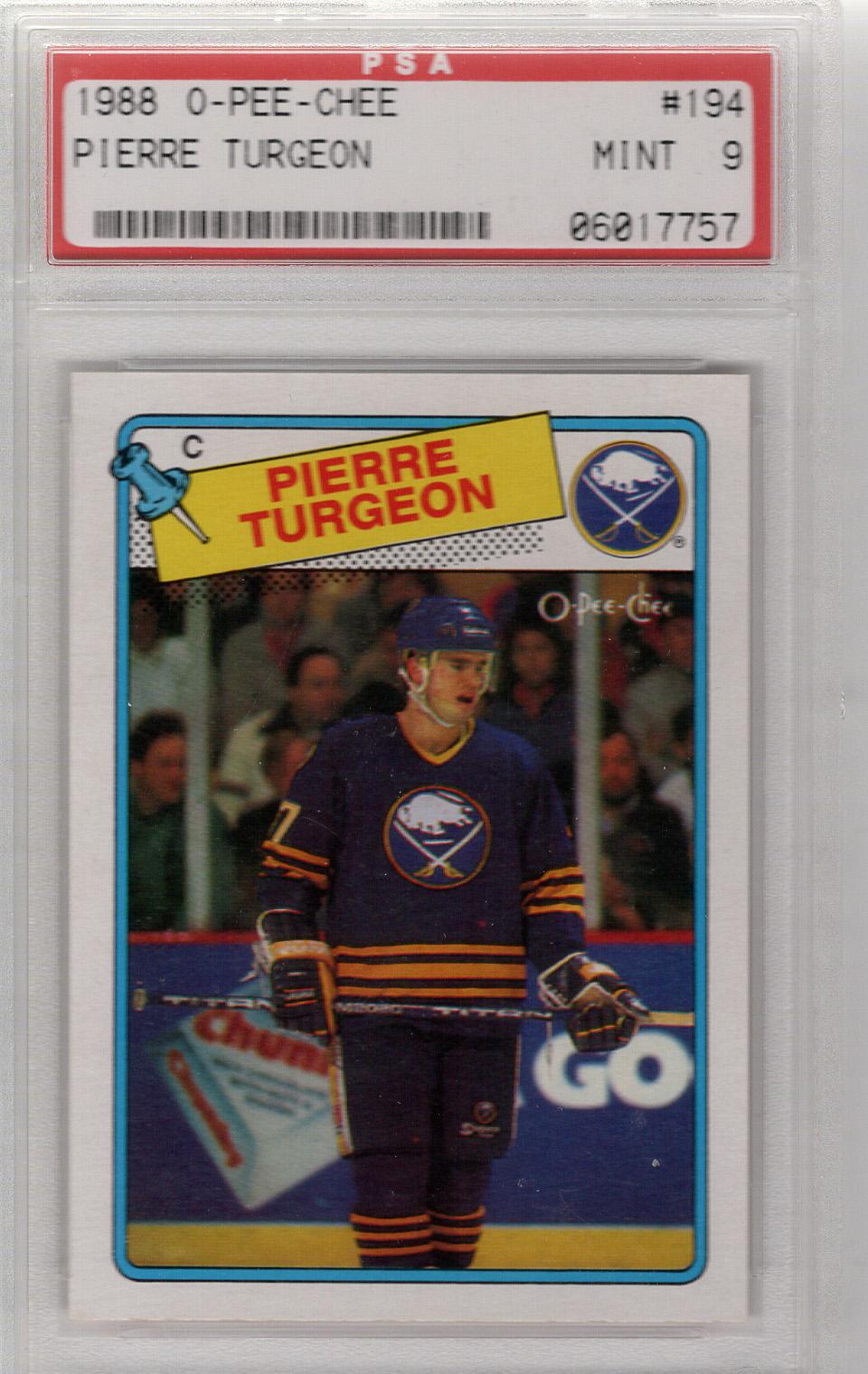 1988-89 O-Pee-Chee RC Pierre Turgeon PSA 9