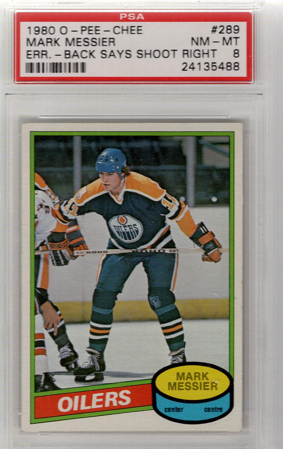 1980-81 O-Pee Chee RC Mark Messier PSA 8