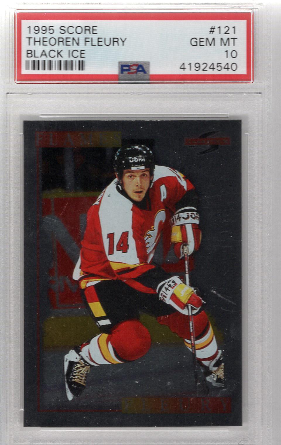 1995-96 Score Black Ice Theo Fleury PSA 10