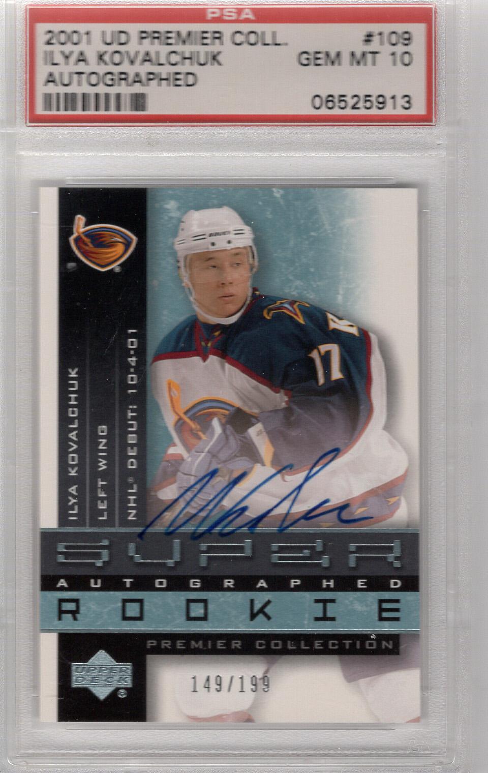 2001-02 Premier Collection Auto RC Ilya Kovalchuk PSA 10