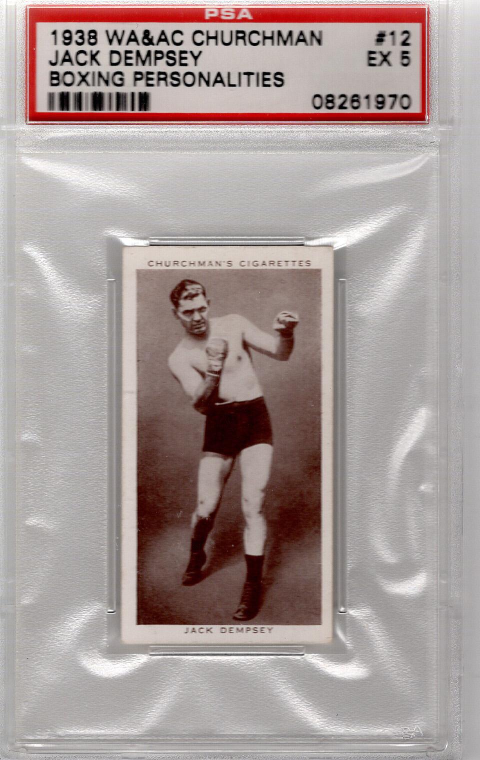 1938 Churchman Boxing Personalities Jack Dempsey PSA 5