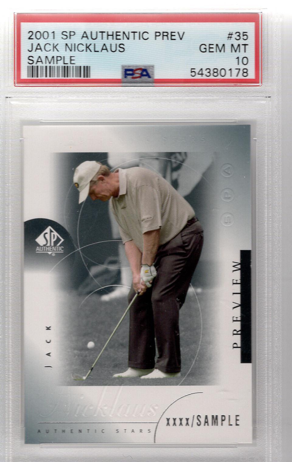 2001 SP Authentic Preview Sample Jack Nicklaus PSA 10