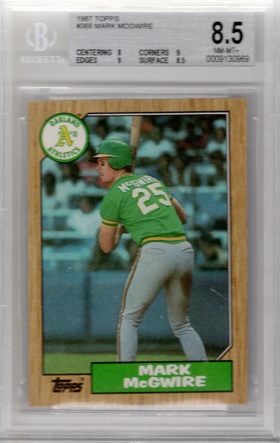 1987 Topps Mark McGwire BGS 8.5