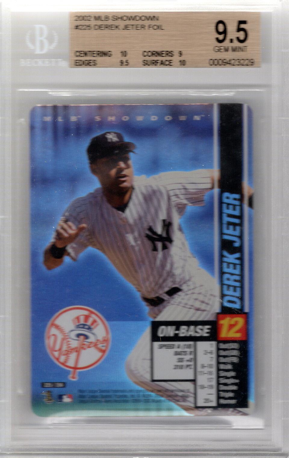 2002 MLB Showdown Holo Derek Jeter BGS 9.5