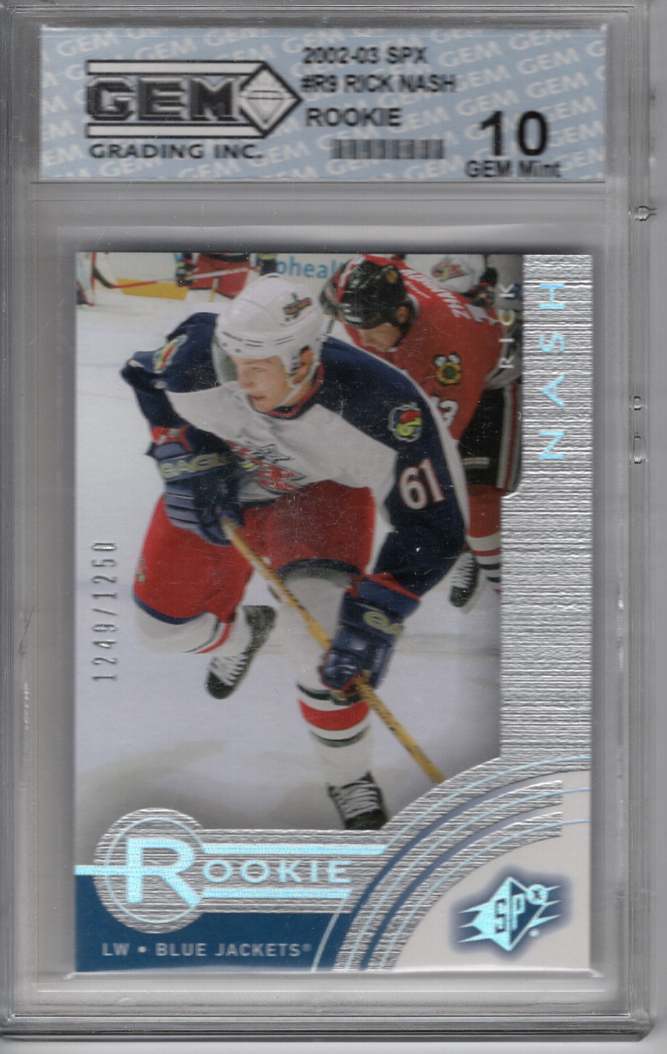 2002-03 SPx Rookie Redemption Rick Nash GEM 10