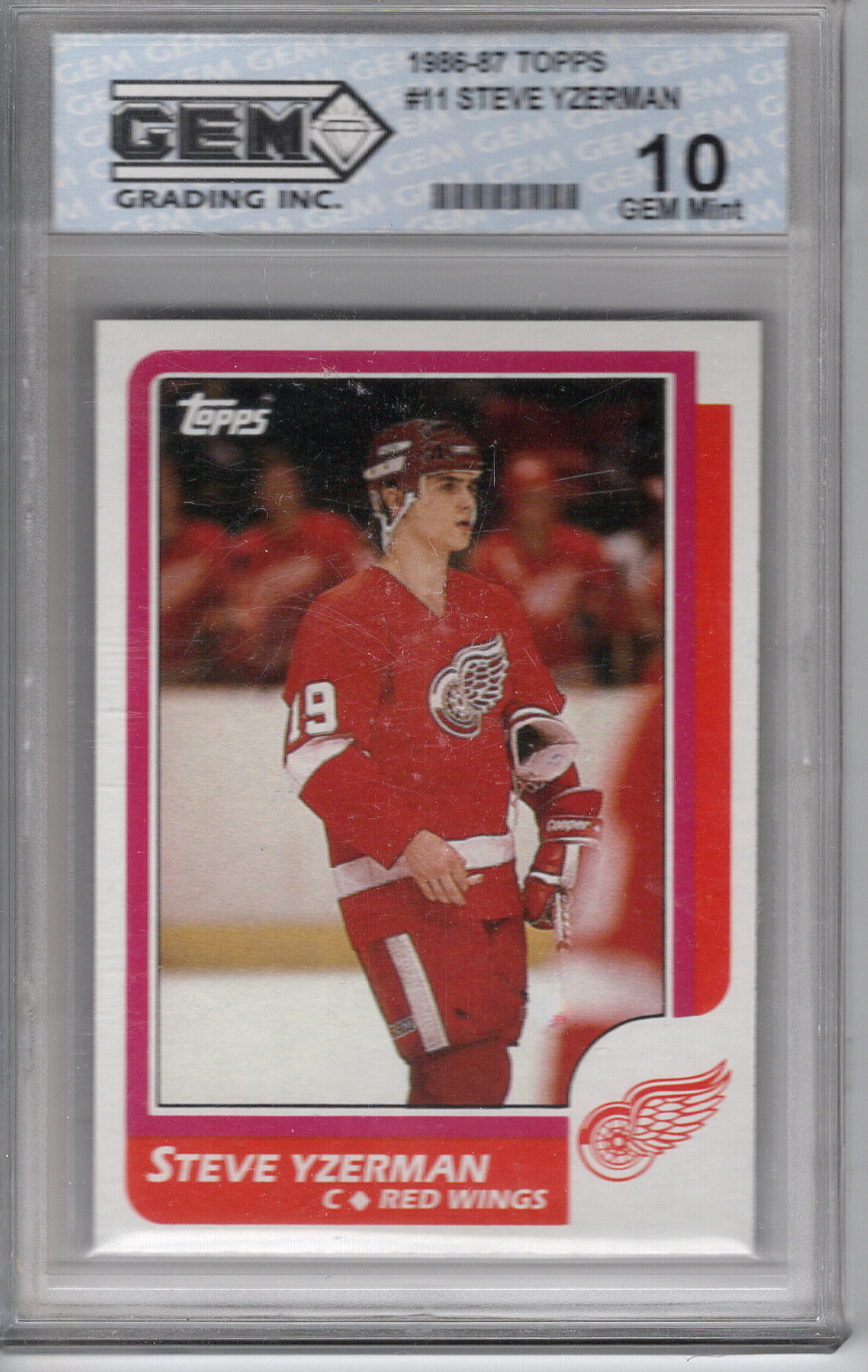 1986-87 Topps Steve Yzerman GEM 10