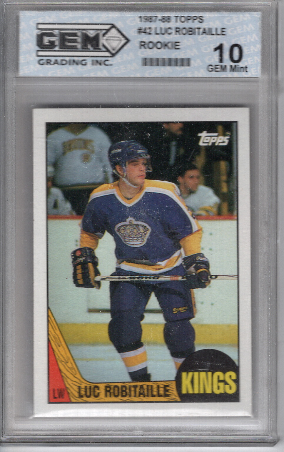 1987-88 Topps RC Luc Robitaille GEM 10