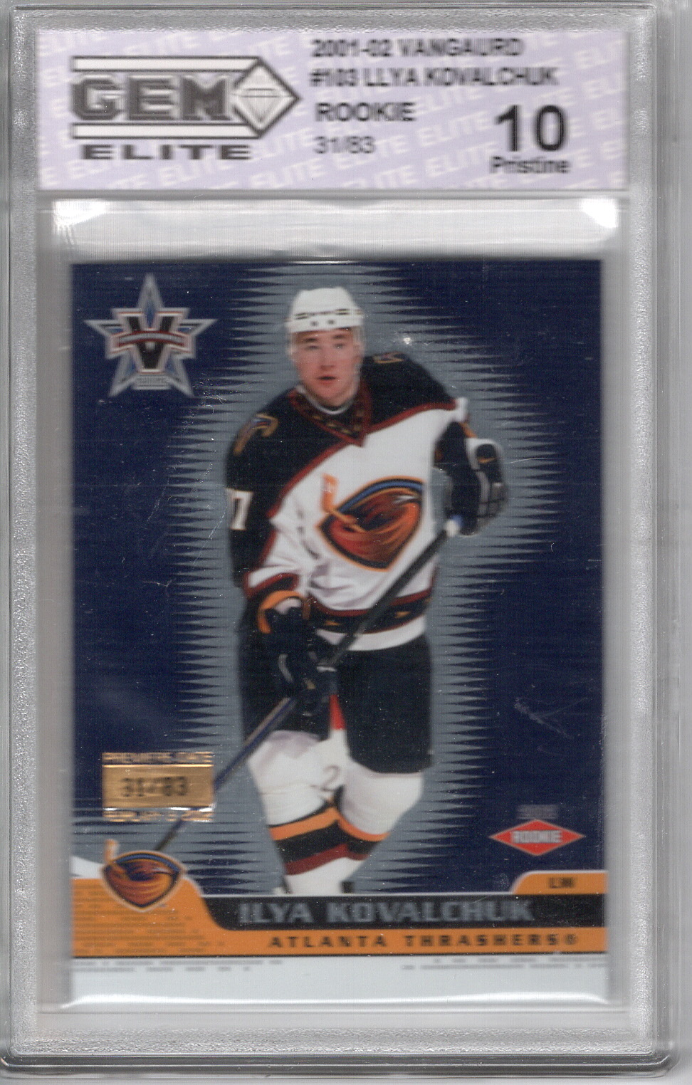 2001-02 Vanguard Premiere Date RC Ilya Kovalchuk GEM 10