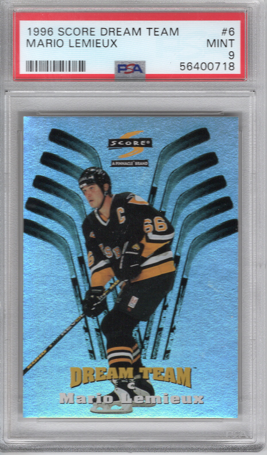 1996-97 Score Dream Team Mario Lemieux PSA 9