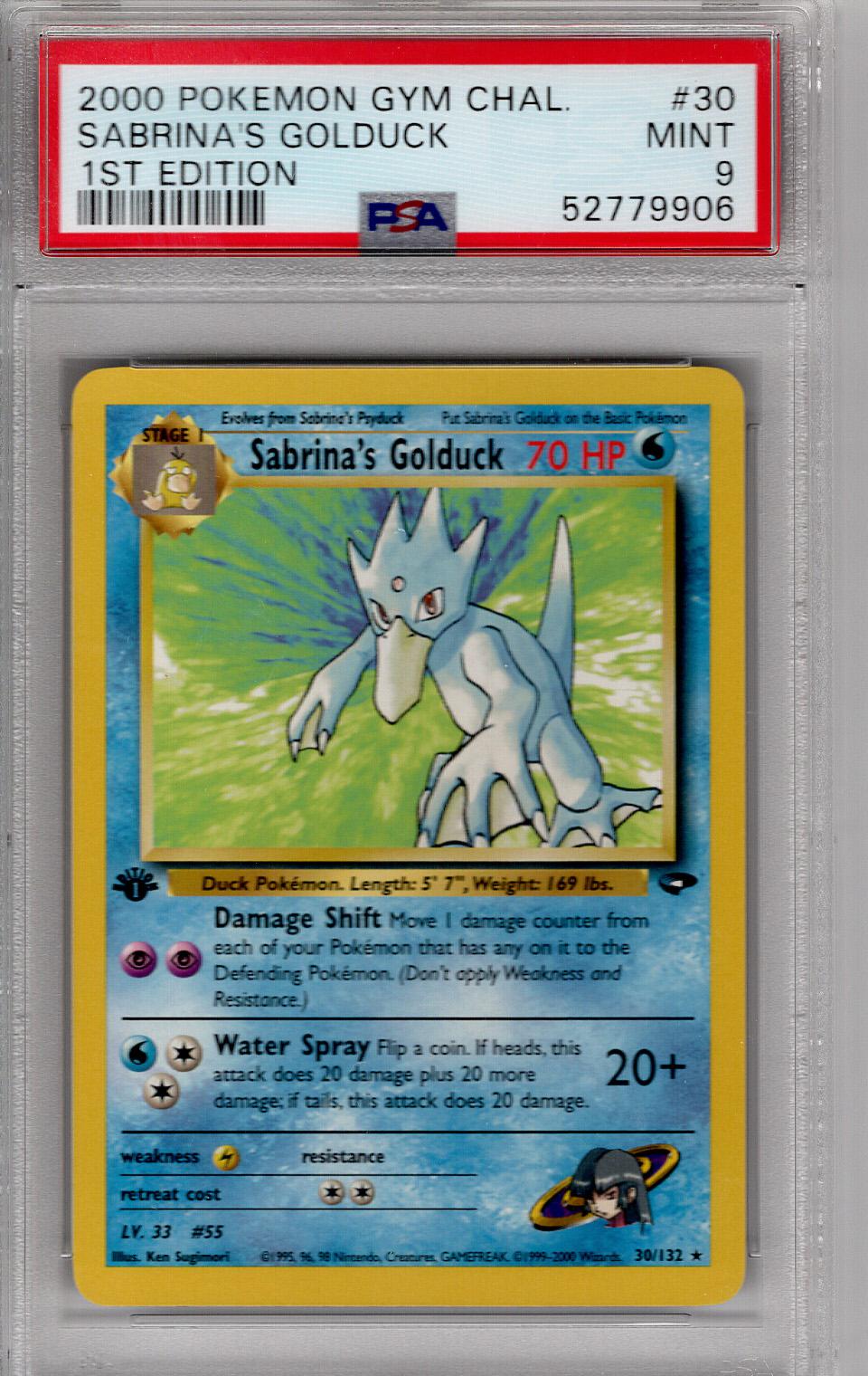 2000 Gym Challenge First Edition Sabrina's Golduck PSA 9