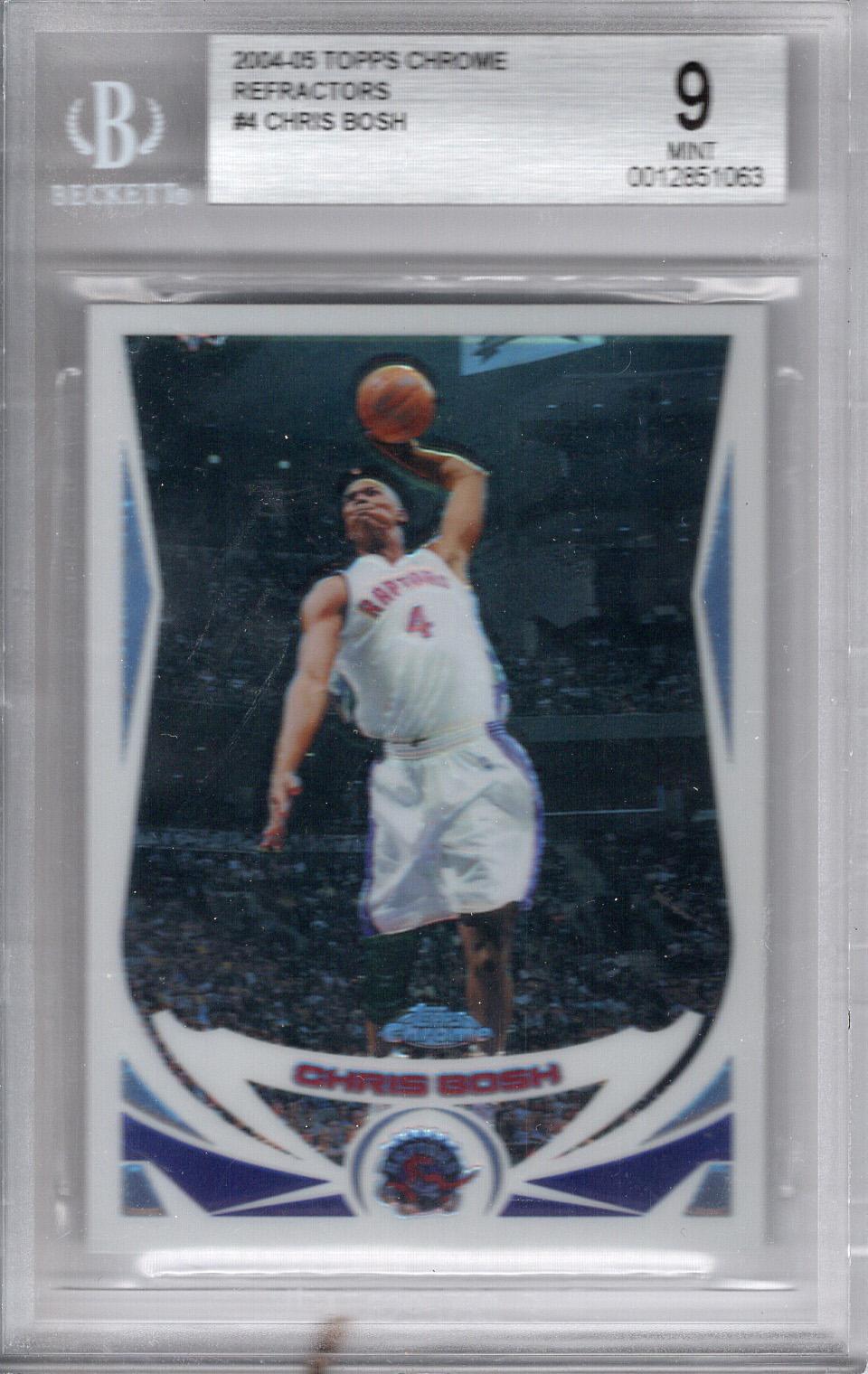 2004-05 Topps Chrome Refractor Chris Bosh BGS 9