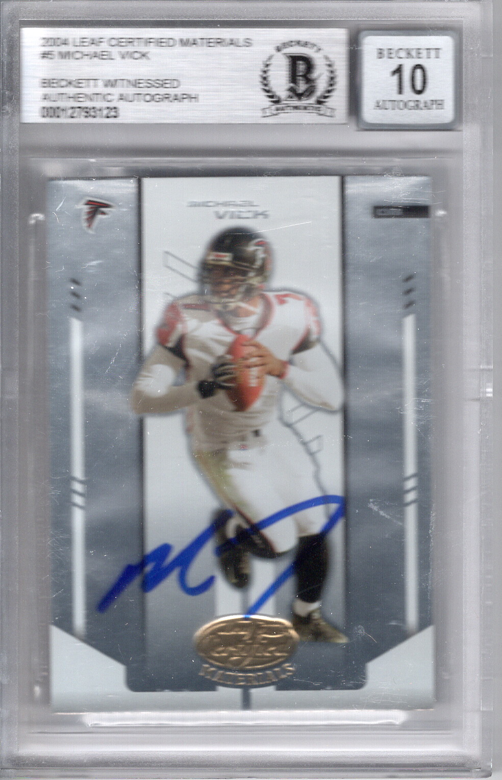 2004 Certified Materials Auto Michael Vick BAS Witnessed