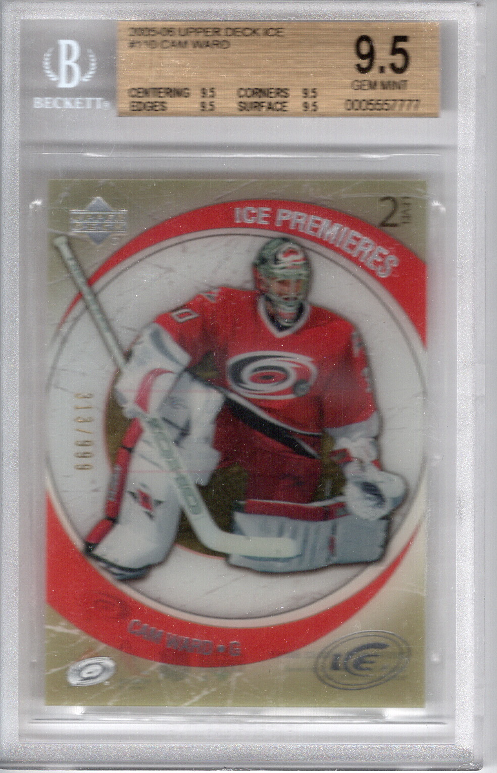 2005-06 Ice RC Cam Ward BGS 9.5