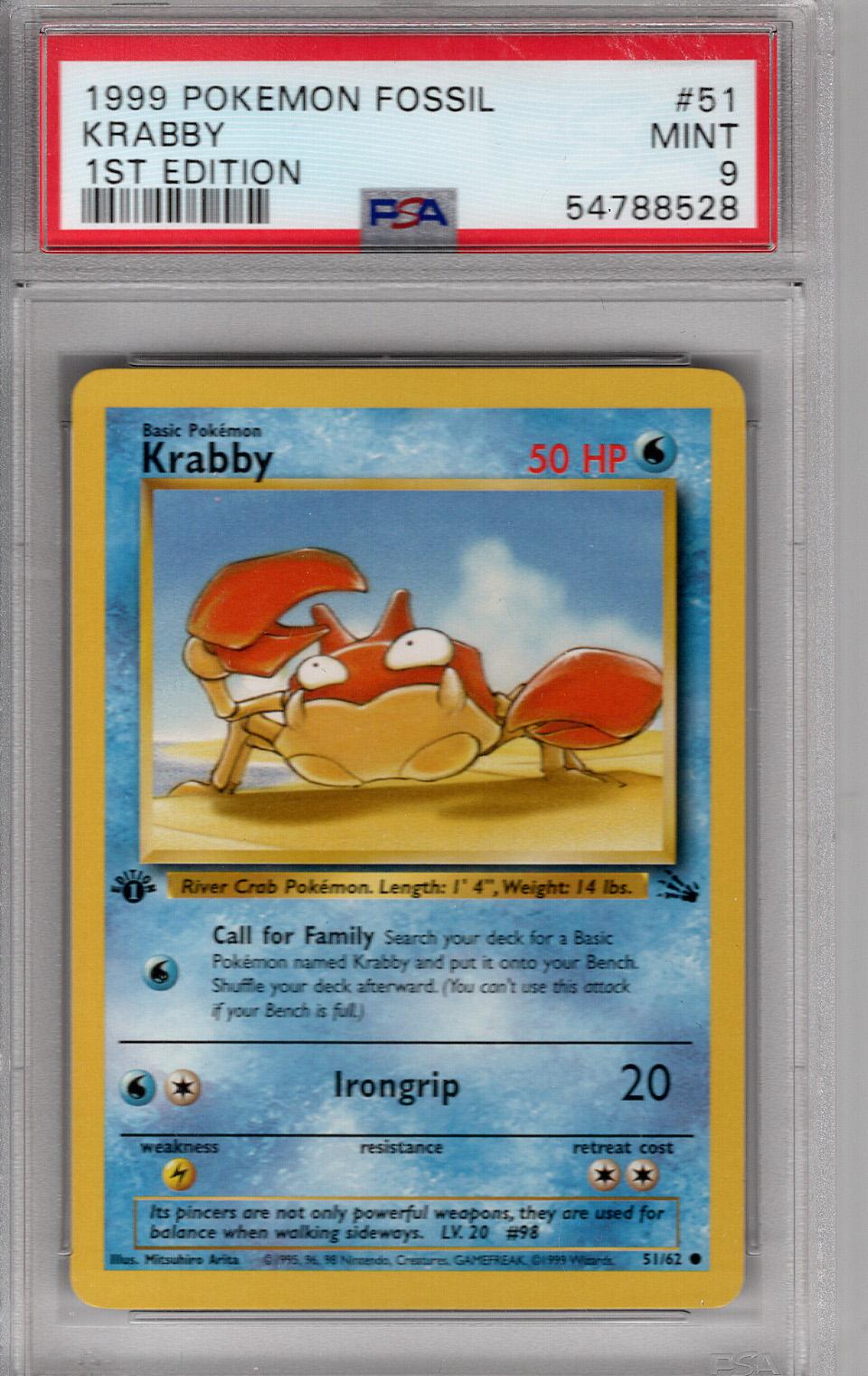 1999 Fossil First Edition Krabby PSA 9